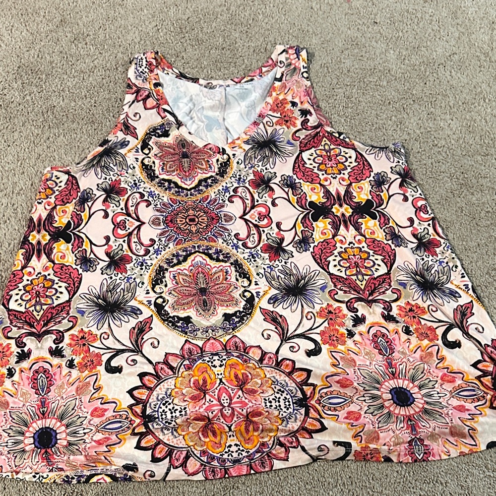Lane Bryant Vibrant Paisley Tank Top - Multicolor